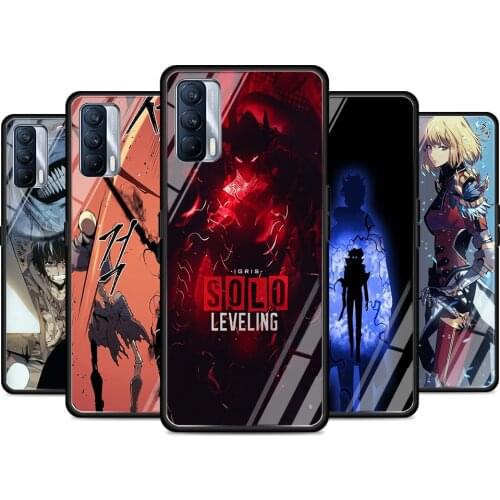 Solo Leveling Lgris Tempered Glass Cover For Realme 7 7i XT C3 6 5 Pro for OPPO A9 2020 A52 Find X2 Lite Phone Case