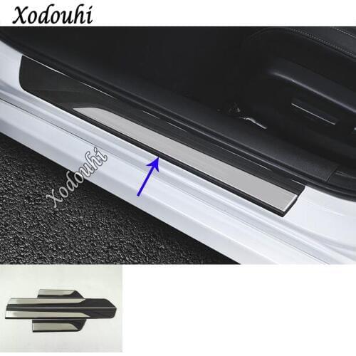Car Styling Pedal Door Sill Scuff Plate Frame Trim External Threshold Parts Cover For Honda Civic 10th Sedan 2019 2020 2021