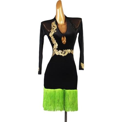 Latin Dance Competition Dresses Women Sexy White Rhinestone Fringe Performance Clothes Rumba Practice Costume