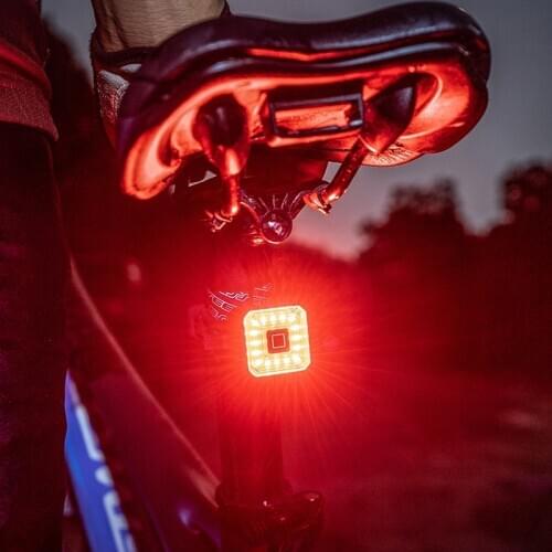 Bicycle Smart Auto Brake Sensing Light Waterproof USB Charge Cycling Taillight Bike Rear Lamp Intelligent Sensor LED Accessories