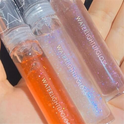 Wet Gloss Crystal Jelly Lip Gloss Shiny Clear Mirror Moisturizing Lip Gloss Glitter Liquid Lipstick Lip Oil Lip Tint Care Makeup