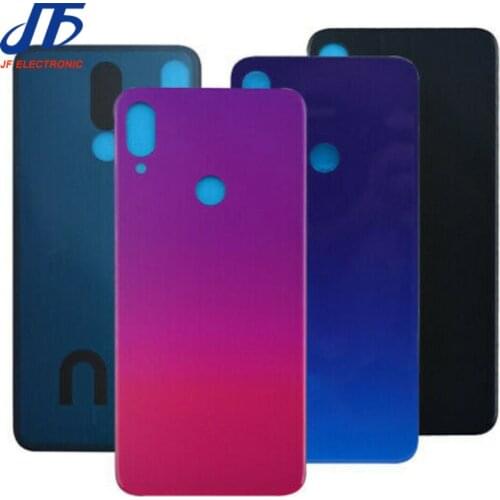 10Pcs Rear Housing Case For Xiaomi For Redmi Note 7 Pro Back Glass Battery Cover Door With Adhesive Replacement Parts