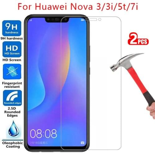 Tempered glass screen protector for huawei nova 5t 7i 3i 3 case cover on nova5t nova7i nova3i nova3 protective phone coque bag