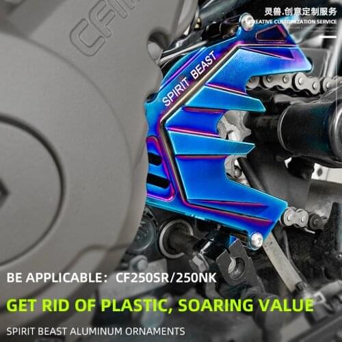 Spirit Beast motorcycle Front Sprocket Guard Shield Cover Case Protector Chain Guard mount Accessories For CFMOTO 250SR 250NK