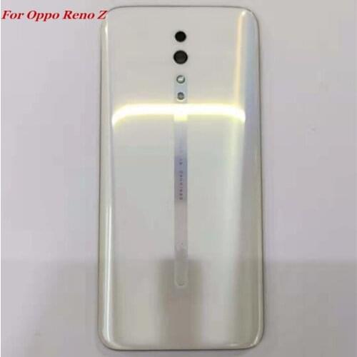 100% Original For OPPO Reno Z Back Housing Back Cover Glass Battery Case camera len flash camp with LOGO Replacement MIXUEWEIQI
