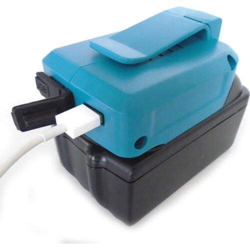 2PCS New DEAADP05 USB Power charger adapter converter and Devices Charger compatible for Makita 18V 14.4V Lithium-Ion battery