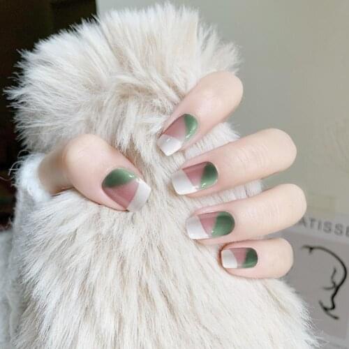 24 Pcs Nail Art Attractive Fake DIY Square Nail Tips for Performance наклейки на ногти