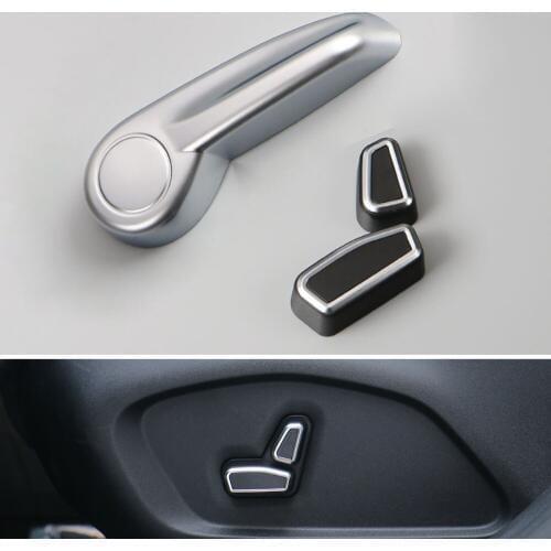 3pc ABS Front Seat Adjustive Switch Knob Button Adjuster lever Cover Sequined Decoration Fits For Jeep Renegade 2016 Car Styling