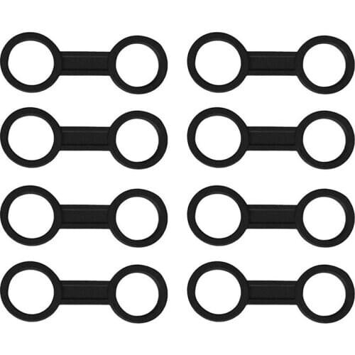 8 Pieces Scuba Diving Dive Snorkeling Silicone Snorkel Mask Strap Keeper Holder Clips Retainer Attachment Gear Spare Part Access