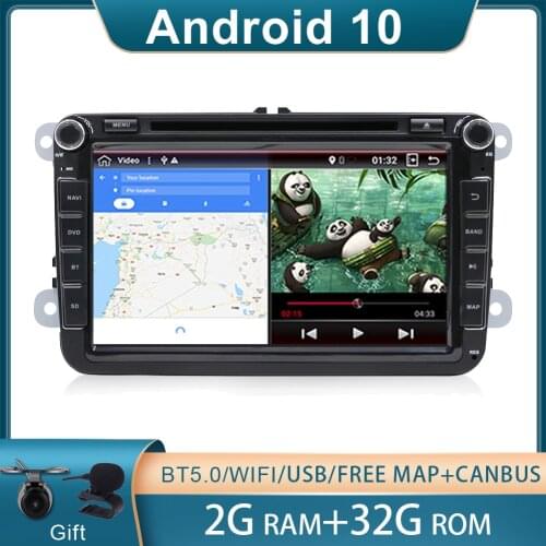 Android 10 2 Din 8 inch Car DVD For Volkswagen Golf/Tiguan/Skoda/Fabia/Rapid/Seat/Leon GPS Navigation Car multimedia player