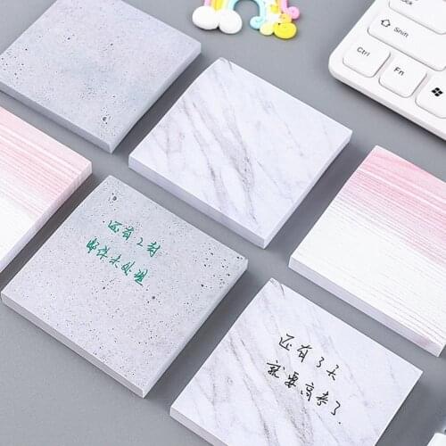 Convenience Stickers Notes Creative Marble Color Self Adhesive Memo Pad Stone Style Bookmark School Office Stationery Supply
