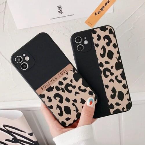 Leopard Print Phone Case For iPhone 12 11 Pro Mini X XR XS Max Soft Back Cover Fashion Soft Cover For iPhone 7 8 6 Plus SE Shell