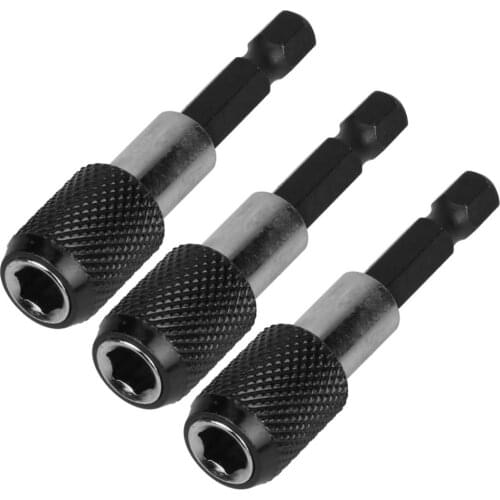 New Arrilva 1/4" 60MM Impact Drive Hex Shank Quick Release Change Holder Bit Drill Chuck Adapter Magnetic Screwdriver Bit Holder