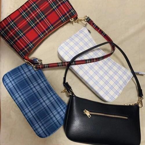Famous Brand Shoulder Bag Plaid Designer Vintage Bag French Ladies Small Handbag Tote Bags Women bolsas Sac Baguette Femme Bags