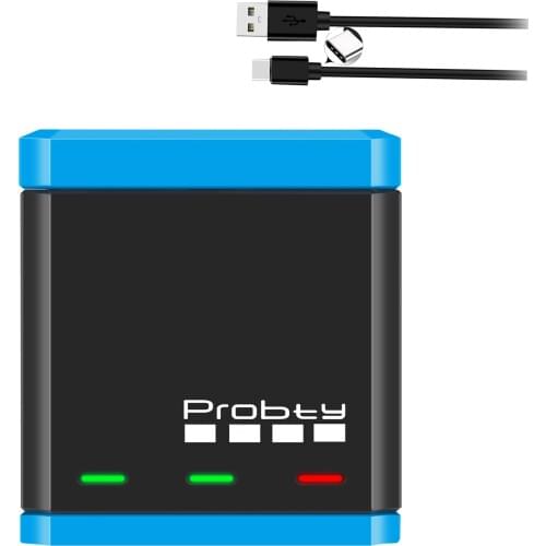 For GoPro 9 3 card slot LED light battery charger storage charging case for GoPro Hero 9 black