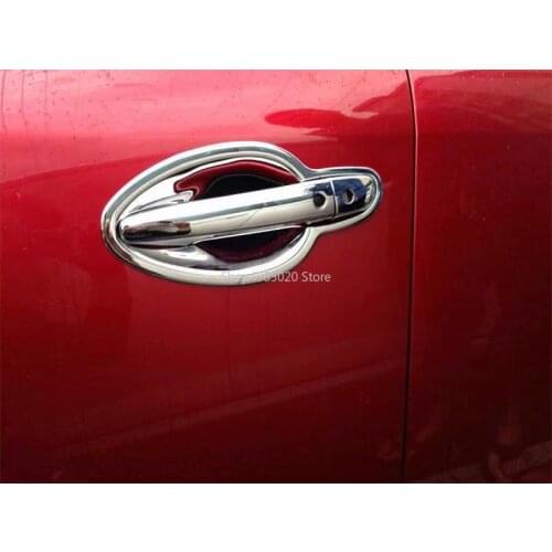 For Mazda CX9 CX-9 2017 2018 2019 ABS Chrome Exterior Door Handle Catch Protector Cover Trim Car Styling Accessories