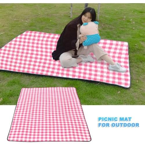 Camping Mat Folding Waterproof Plaid Picnic Mat Moisture-proof Ground Mattress for Outdoor Picnic Blanket Soft Sleeping Bed Pad