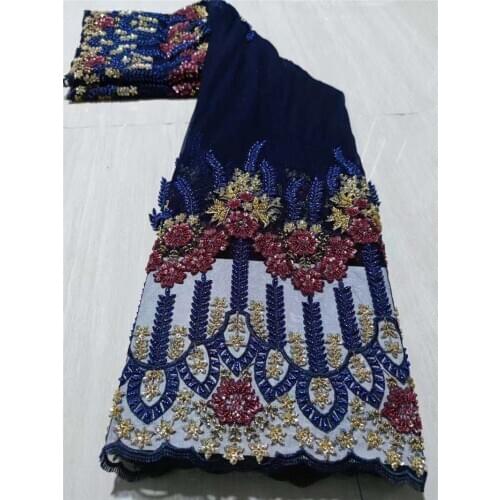 Best 5JRB-211203 Beaded High Quality Lace Fabric Top Sale Fashion Embroidery French for Wedding or Party Show Dress