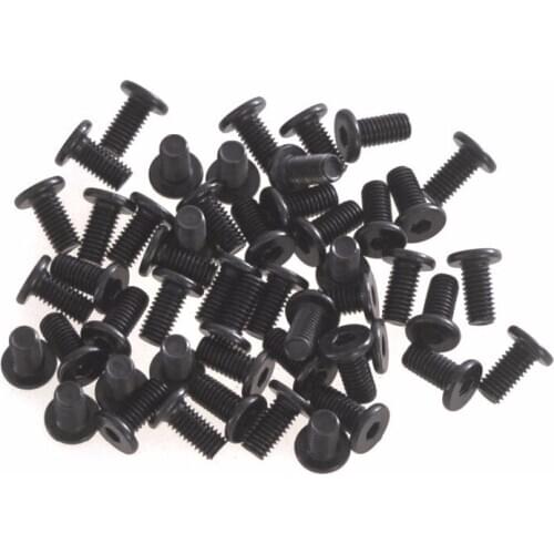 M5 x 10MM Low Carbon Steel 3D printing flat head screws Hex Socket Machine screws Fully Threaded, Machine Thread Pack of 50