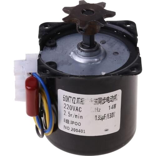 220V AC Eggs Turner Motor Incubator Engine Reversible Geared Components 2.5r/min D08D