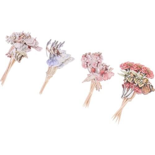 Set of 24pcs Cute Fairy Pixie Cupcake Picks Cake Topper Party Cake Decoration