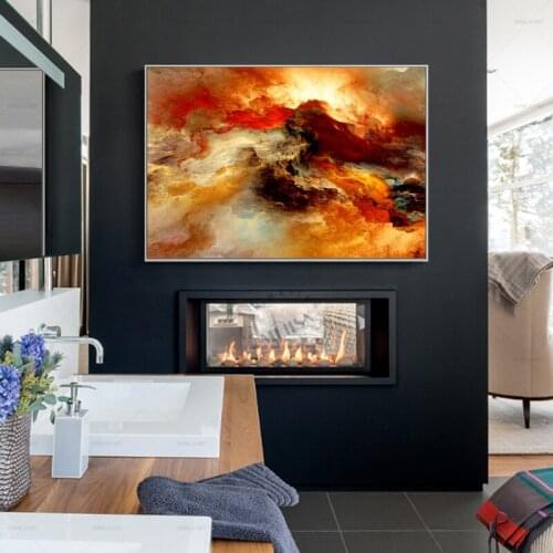 Canvas Prints Painting Modern Abstract Colorful clouds Wall Art Poster And Prints Pictures Home Decor For Living Room No Frame
