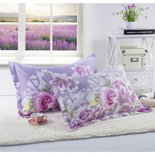 50 1pc 100% Polyester Pillow Case Beauty Flowers Printing Pillowcase Home Bedroom Pillow Cases 48cm*74cm XF340-6