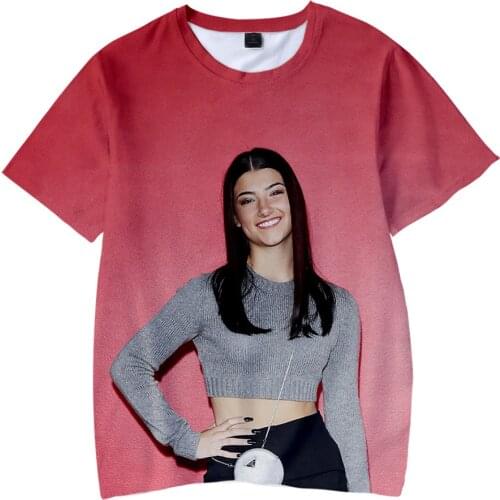 2021 New Popular Charli Damelio men/Womens Short Sleeve The Hype House Addison Rae boy/girlsT-shirt Unisex Oversized T-Shirt