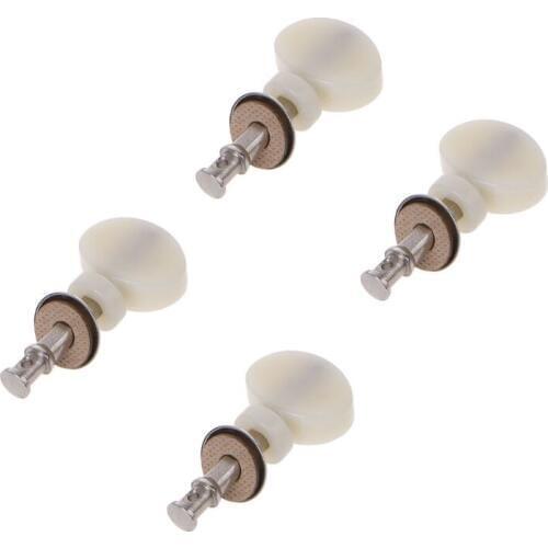 New White 4Pcs Ukulele Strings Tuning Pegs Pin Machines Tuners Friction Ukelele