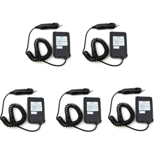 Lot 5PCS Original Car Charger Battery Eliminator Adapter for Wouxun KGUV8D KG-UV8D KG-UV8D Plus Two Way Radio Walkie Talkie