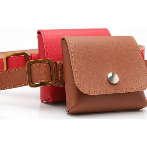 Hot All Match Retro Belt Bag Women Key Phone Bag Bags Female Decoration Simple Waist Bag Vintage Harajuku Pu Leather Waist 2021