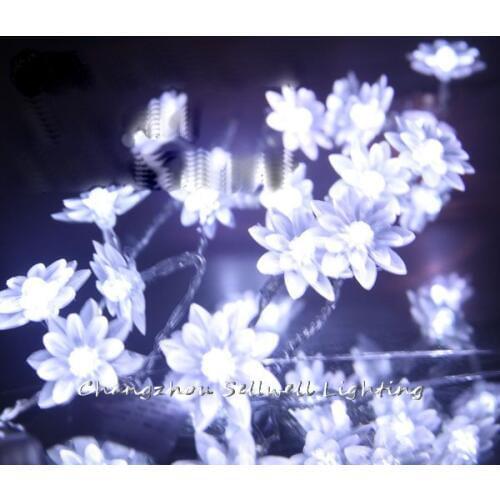 Festival lamp christmas tree decoration white lotus LED battery light H019