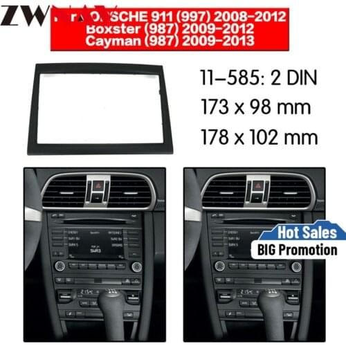 Car DVD Player frame For 2008-2012 PORSCHE 997/ 987 2DIN Auto AC Black LHD RHD Auto Radio Multimedia NAVI fascia