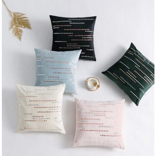 Luxury Hot Drilling Pillowcase Dutch Velvet Cushion Cover Sofa Throw Pillow Cover Home Decorative Hotel Decor Pillow Case