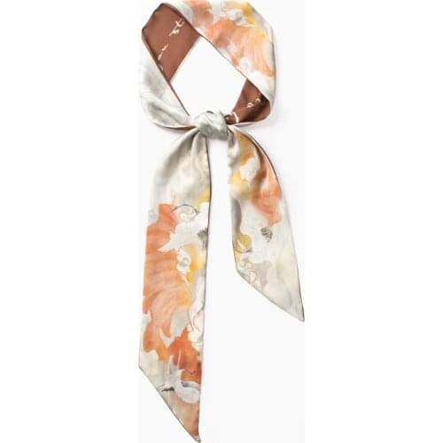 Chinese Style Silk Scarf Thin Narrow Strip Ribbon Hair Band Belt