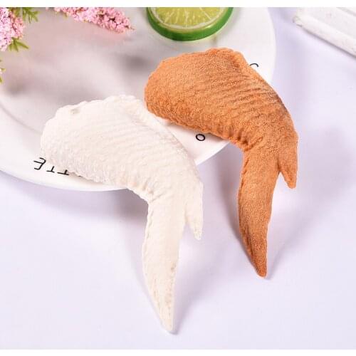 Dog Sound Squeaky Chew Toy Simulation Chicken Wing Shape Training Playing