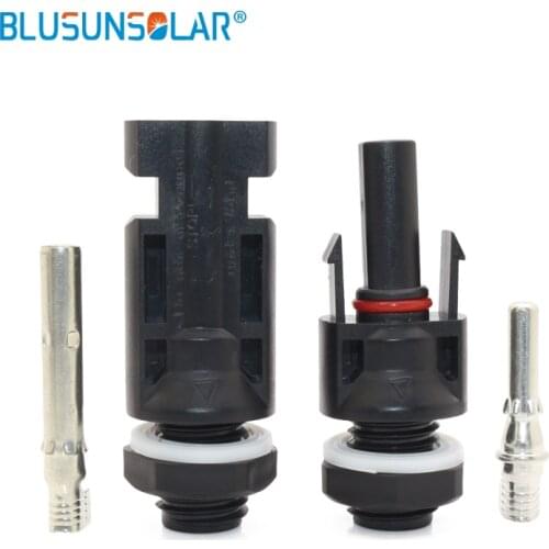 Blusunsolar Solar Pv Solar Panel Mouted Connector M12 Panel Connector Male Female DC Solar Inverter Connector