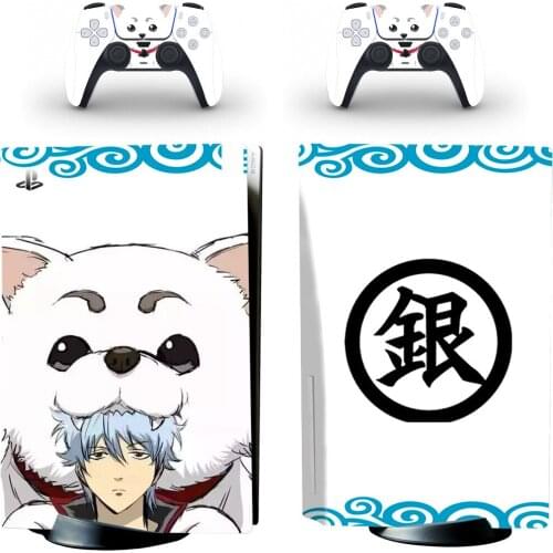 Cat Style PS5 Disc Edition Skin Sticker for Playstation 5 Console & 2 Controllers Decal Vinyl Protective Skins Style 1