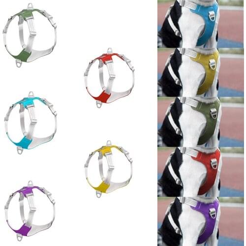 Reflective Pet Dog Harness Dog Training Chest Strap Belt Vest Adjustable Outdoor Protective Harness for Small Medium Big Dogs