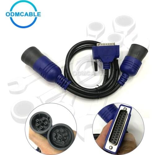 Universal diagnostic cable for adpater 5 diesel scanner cable 6 pin cable + 9 pin diagnosis cable 25 pin diagnostic cable