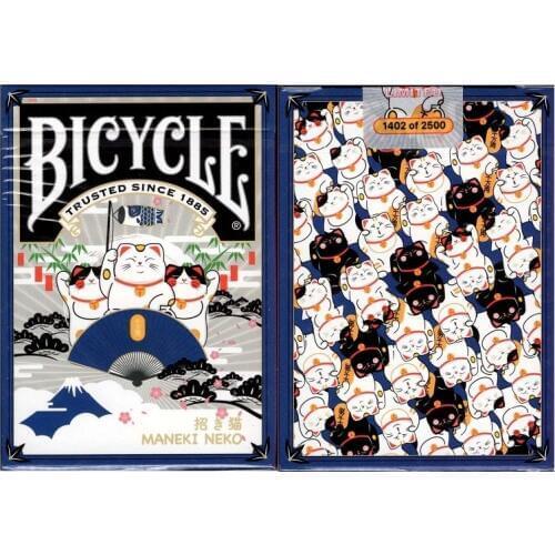 Bicycle Maneki Neko Playing Cards Blue Lucky Cat Deck USPCC Collectible Poker Magic Card Games Magic Tricks Props for Magician