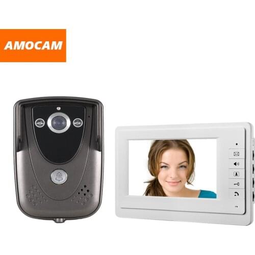 Video Door Phone doorbell Intercom 7 inch LCD Monitor Waterproof IR Night Vision Camera wired video interphone doorphone kit