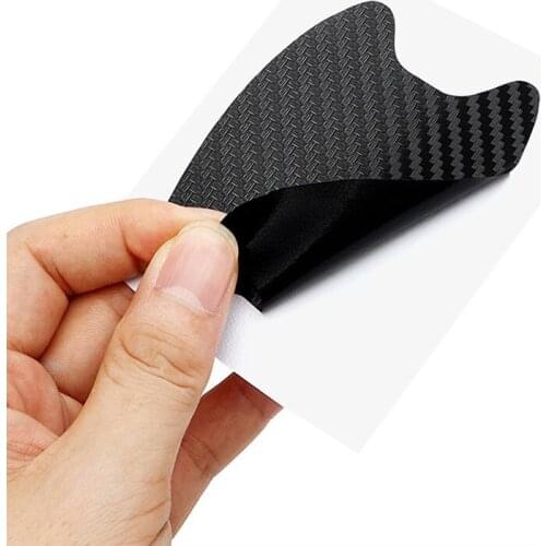 CHIZIYO 4Pcs/Lot Car Door Carbon Fiber Vinyl Sticker Scratches Resistant Cover Body Decoration Auto Handle Protection Film
