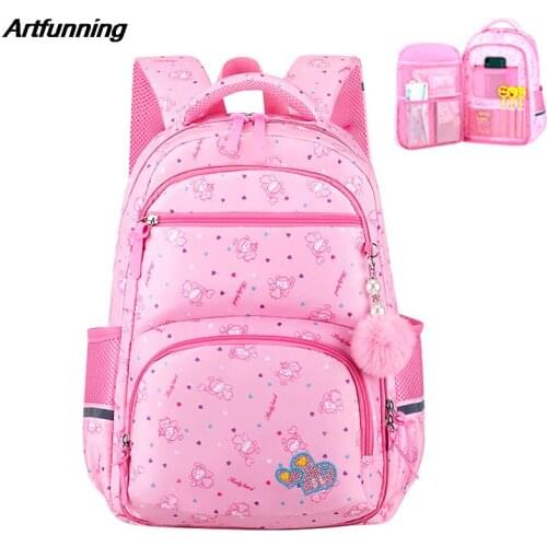 Artfunning Cartoon Princess Backpack For Teenager Girls Large Capacity School Bags Kid Travel Backpacks Schoolbags free shipping