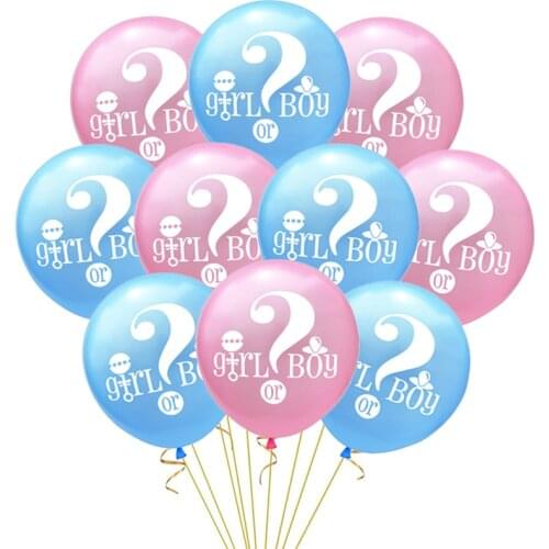 10Pcs/set 12inch Boy OR Girl Latex Balloons Pink Blue Baby Shower Favor Air Globe Toys Gender Reveal Party Decoration Supplies
