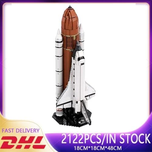 High-Tech Spaceflight Launch Shuttle Model Building Blocks Spaceship MOC-46228 Bricks Kids DIY Educational Toys Birthday Gift