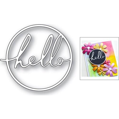 Hello Alphabet Decorative Circle Frame Die Cuts 2021 for Scrapbooking Paper Card Making Decorative Template No Clear Stamps