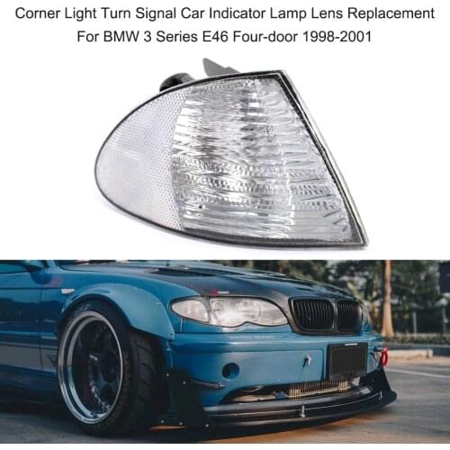 1 Pair Car Corner Light Auto Turn Signal Light Car Fog Light Car Accessories For BMW 3 Series E46 Four-door 1998-2001