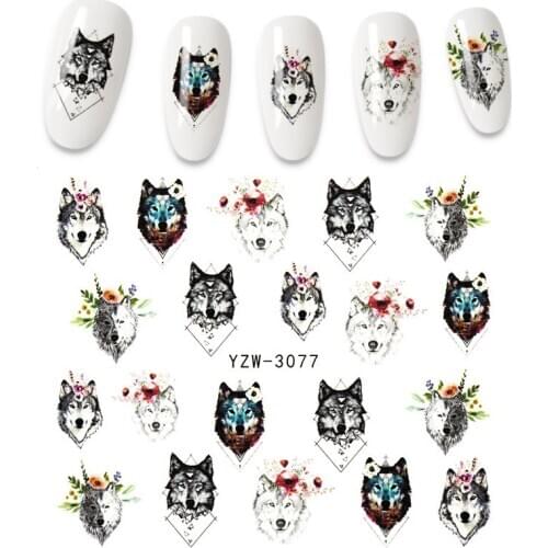 1 piece of nail polish applique retro aristocratic flower print necklace transfer sticker flamingo fruit nail art decoration