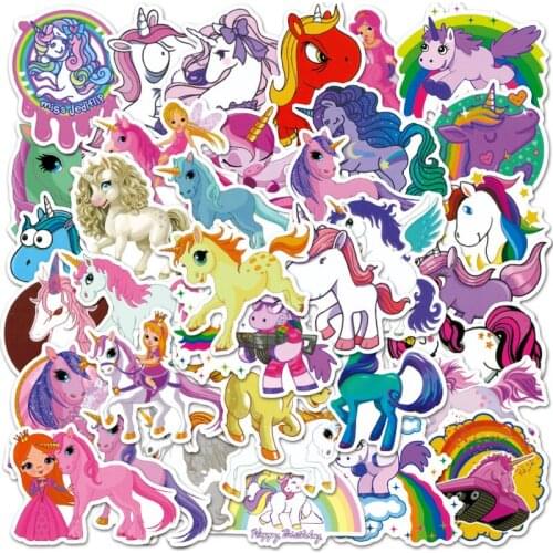 10/30/50pcs Animal Unicorn Cute Graffiti Stickers Skateboard Guitar Suitcase Laptop Motorcycle Decal Waterproof Sticker Kid Toy